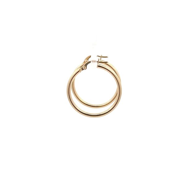 18K Gold Earrings Hoops Loops - Picture 6 of 9